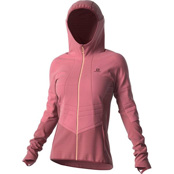 SALOMON Damen Sweatshirt OUTLINE AS HYBRID MID W EARTH RED