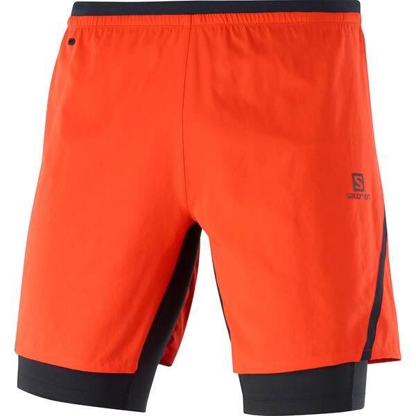 SALOMON Herren CROSS TWINSKIN SHORTS M Fiery Red/BLACK