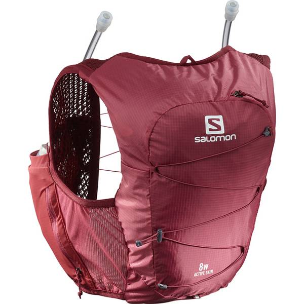 SALOMON Rucksack ACTIVE SKIN 8 W SET EARTH RED/CABERNET