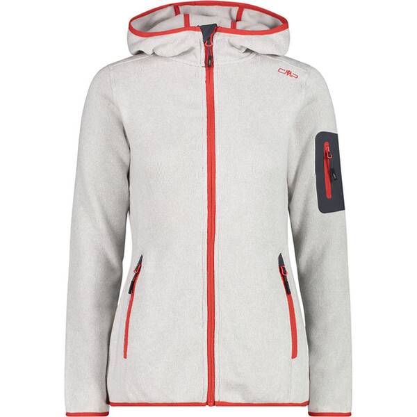 CMP Damen Unterjacke Kapuzen Fleecejacke Strick