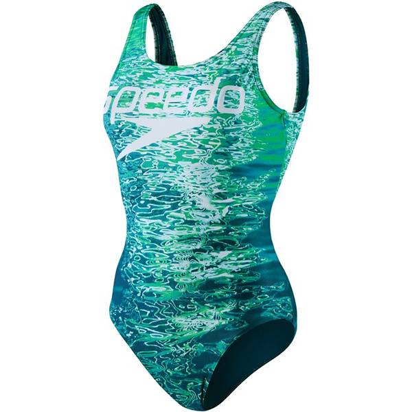 SPEEDO Damen Badeanzug DIGI U-BK 1PCE AF BLUE/GREEN