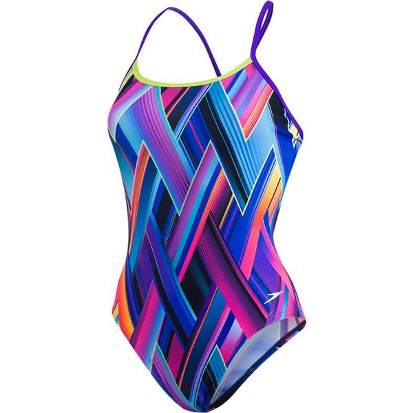 SPEEDO Damen Badeanzug SINGLE XBCK TF PURPLE/GREEN