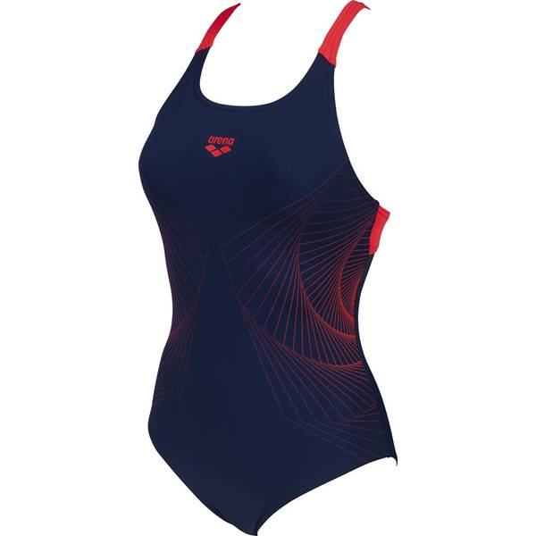 arena Damen Sport Badeanzug Spiral Vision