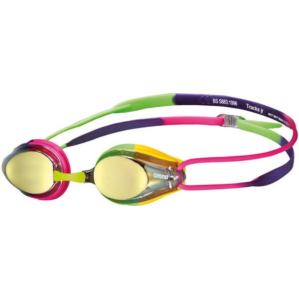 arena Kinder Wettkampf Schwimmbrille Tracks Mirror Junior
