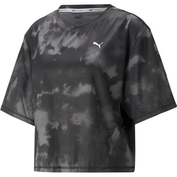 PUMA Damen Shirt Train Favorite AOP Crop SS