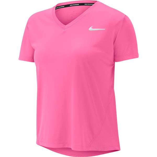 NIKE Damen Laufshirt Miler Kurzarm