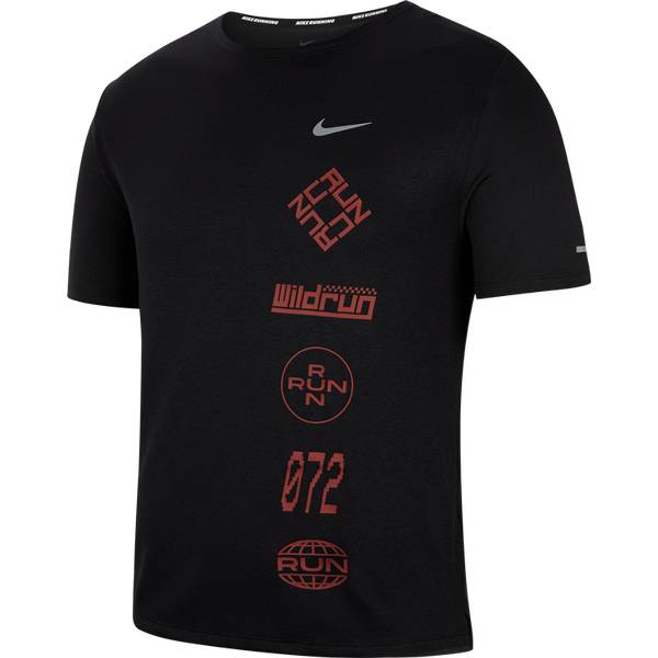 NIKE Herren Laufshirt Miler Wild Run Kurzarm