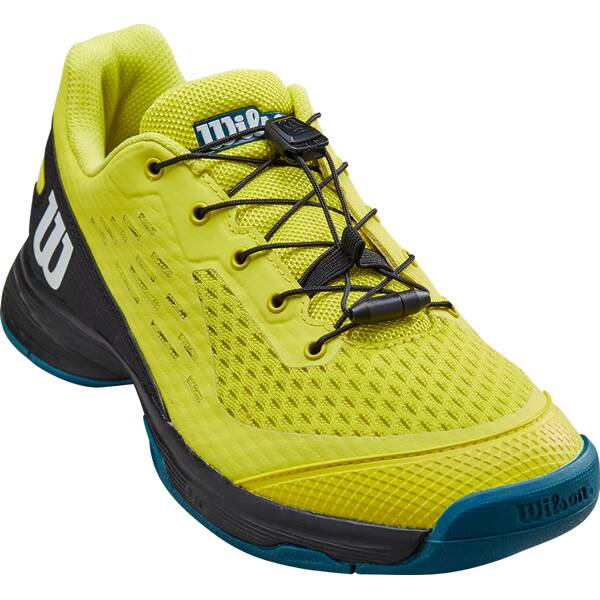 WILSON Kinder Tennisoutdoorschuhe RUSH PRO JR 4.0 QL Sulphur Sp/Bk/Blue Co