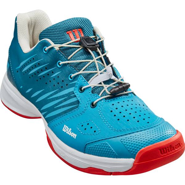 WILSON Kinder Tennisoutdoorschuhe KAOS JR 2.0 QL Blue Coral/Wh/Fiesta