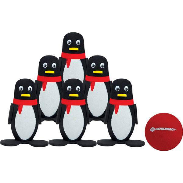 SCHILDKRÖT Schildkröt Pinguin Soft Bowling Set, Kegelset, Indoor- und Outdoor, bestehend aus 6 Pingu