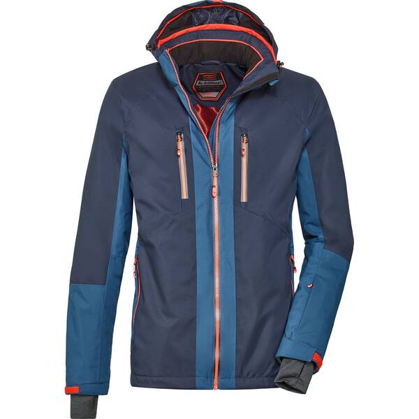 KILLTEC Herren Skijacke mit abzippbarer Kapuze und Schneefang Savognin