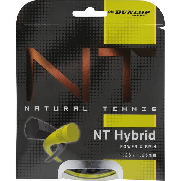 DUNLOP Tennissaite NT HYBRID YELLOW 1.26/1.25mm 12m Set