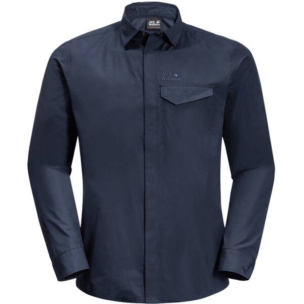 Jack Wolfskin Lakeside Roll-up Shirt Men Moskitoschutz Hemd Männer S blau night blue