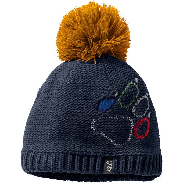 Jack Wolfskin Paw Knit Cap Kids Strickmütze Kinder S blau night blue