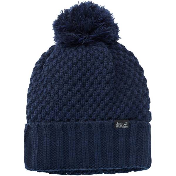 Jack Wolfskin Highloft Knit Cap Women Strickmütze M grün granite