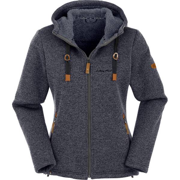 MAUL Damen Chieming Strickfeecejacke+Kapuze