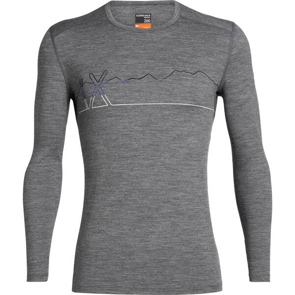 ICEBREAKER Herren Funktionsunterhemd 200 Oasis Long Sleeve Crewe Single Line Langarm