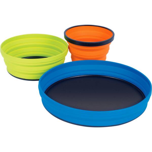 SEA TO SUMMIT Camping Zubehör X-Set: 3-Pce (X-Mug,X Bowl, X Plate & Storage Pouch) Orange / Lime / B