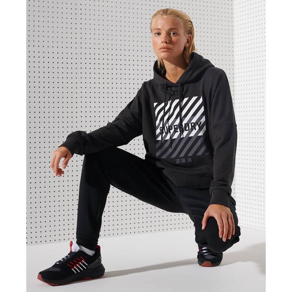 Superdry Damen Hood Training Core Sport Crop Hood