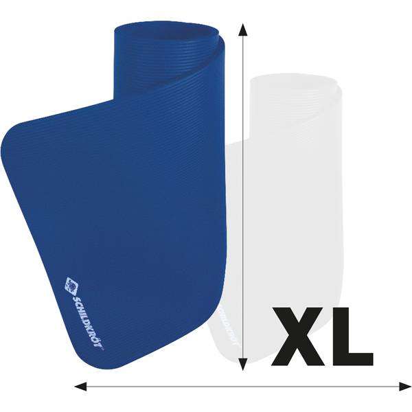 SCHILDKRÖT FITNESS Matte Schildkröt Fitnessmatte XL, 15 mm, 195 x 80 cm, Blau, rutschfest, optimal f