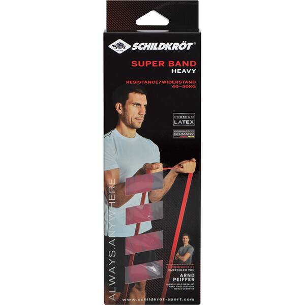 SCHILDKRÖT FITNESS Schildkröt Super Band Heavy, Premium Widerstandsbänder mit 40-50kg Widerstand, 45