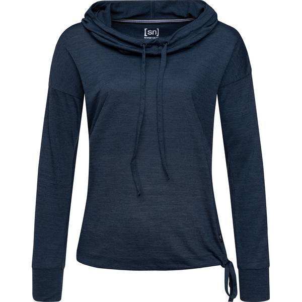 super.natural - Women's Funnel Hoody Gr S blau