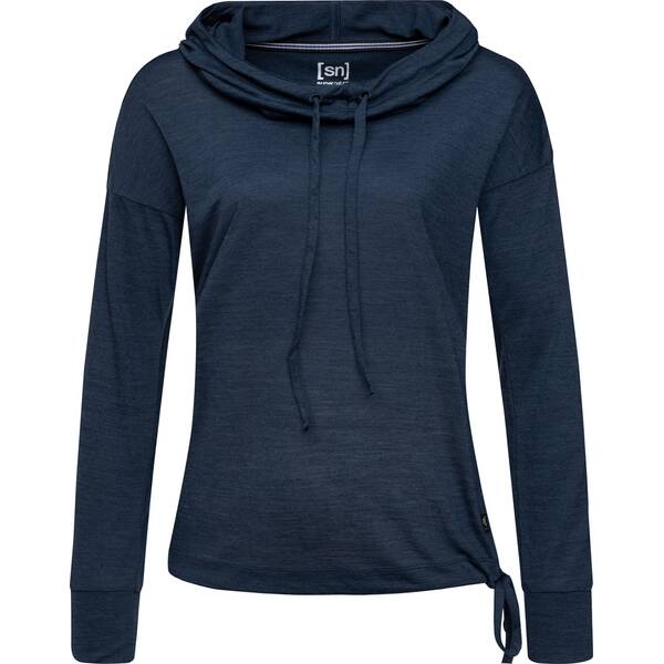 super.natural - Women's Funnel Hoody Gr S blau