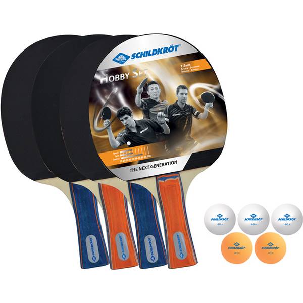 DONIC SCHILDKRÖT Tischtennis-Schläger 4-PLAYER HOBBY SOPO im Carrybag