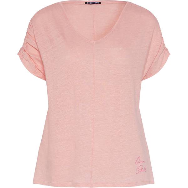 CHIEMSEE T-Shirt überschnittene Schultern aus Leinen