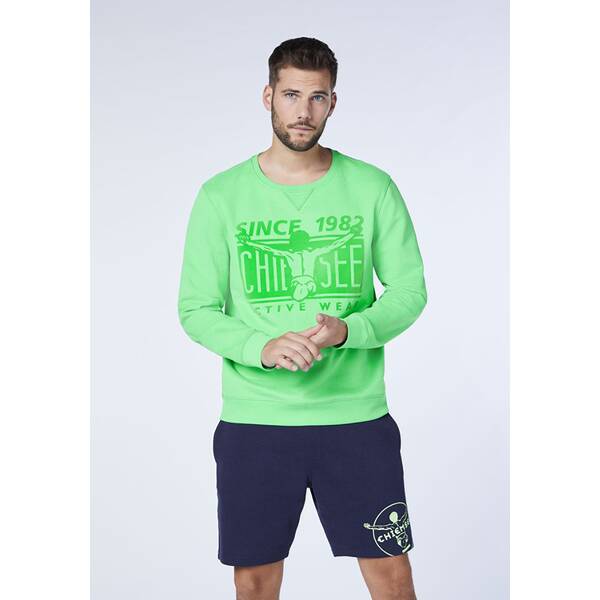 CHIEMSEE Sweatshirt mit tonalem Flockprint