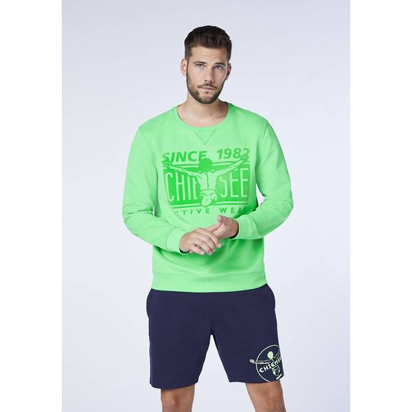 CHIEMSEE Sweatshirt mit tonalem Flockprint
