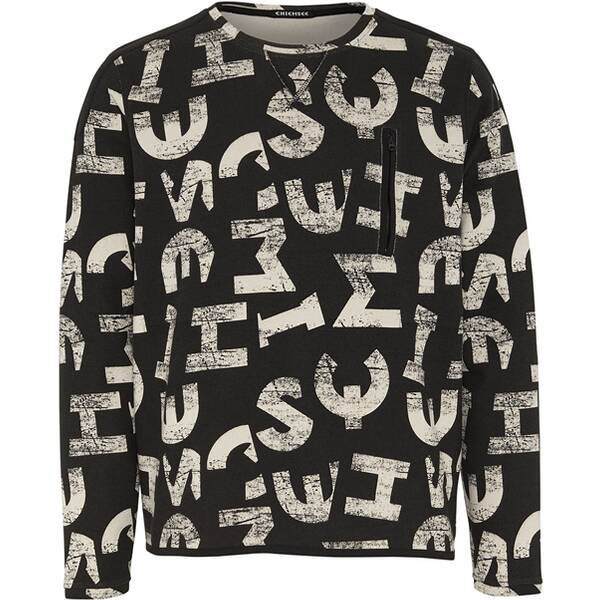 CHIEMSEE Sweatshirt mit coolem Alloverprint - GOTS-Zertifiziert
