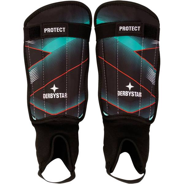 Derbystar Schienbeinschoner Protect mit Knöchelschutz türkis