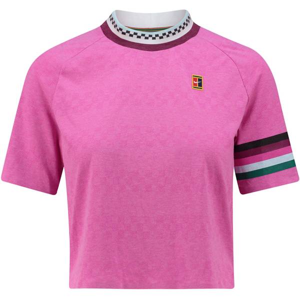 NIKE Damen Tennisshirt Breathe Slam Kurzarm