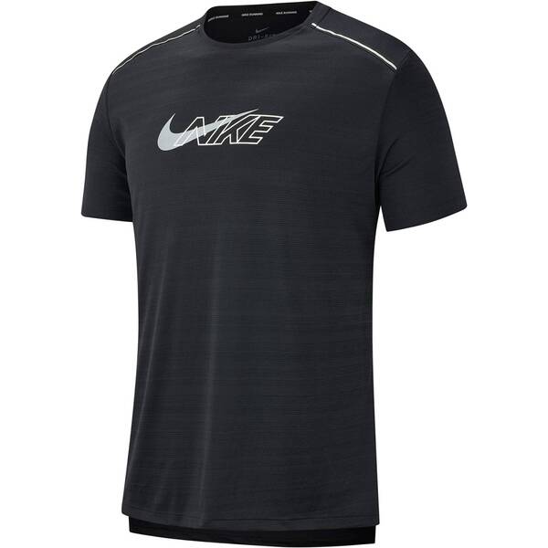 NIKE Herren Laufshirt Miler Kurzarm