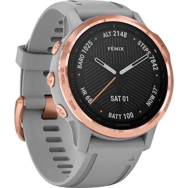 GARMIN GPS-Multifunktionsuhr Fenix 6S Sapphire Grau/Rosegold