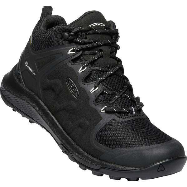KEEN Damen Trekkingstiefel EXPLORE MID WP W-BLACK/STAR WHITE