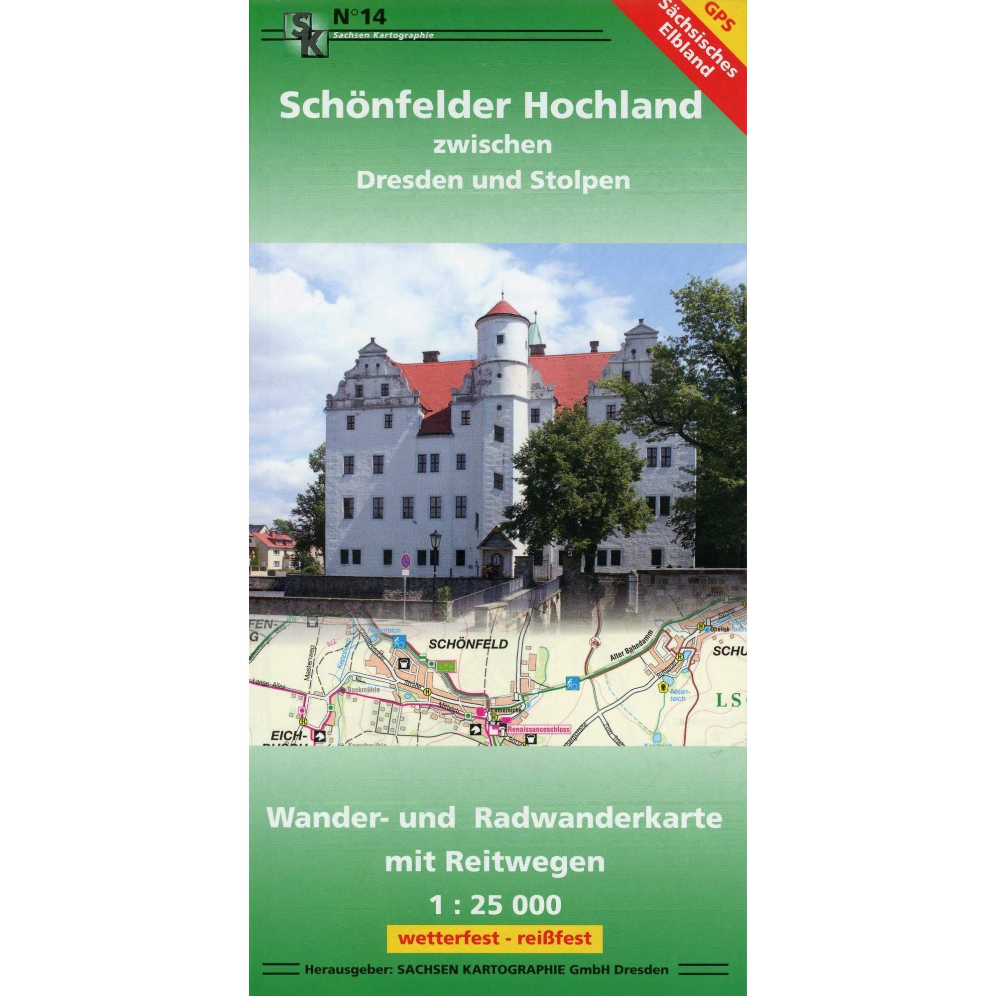 Schönfelder Hochland zwischen Dresden und Stolpen 1 : 25 000