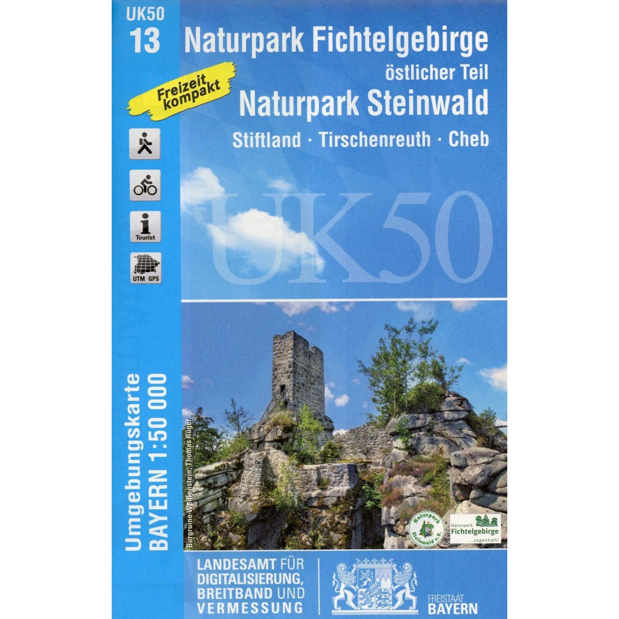 Naturpark Fichtelgebirge östlicher Teil - Naturpark Steinwald 1 : 50 000 (UK50-13)
