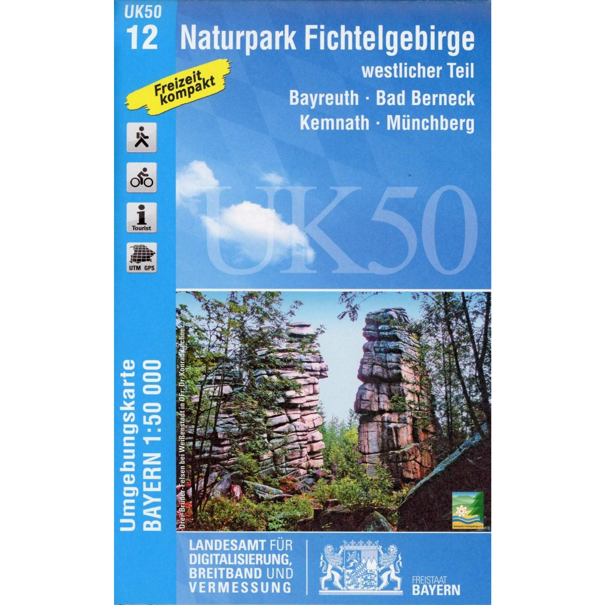Naturpark Fichtelgebirge westlicher Teil 1 : 50 000 (UK50-12)