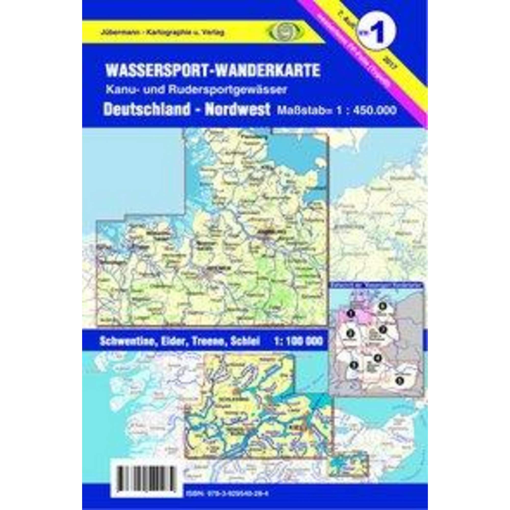 Wassersportkarte Blatt 1 Nordwest 1:450 000