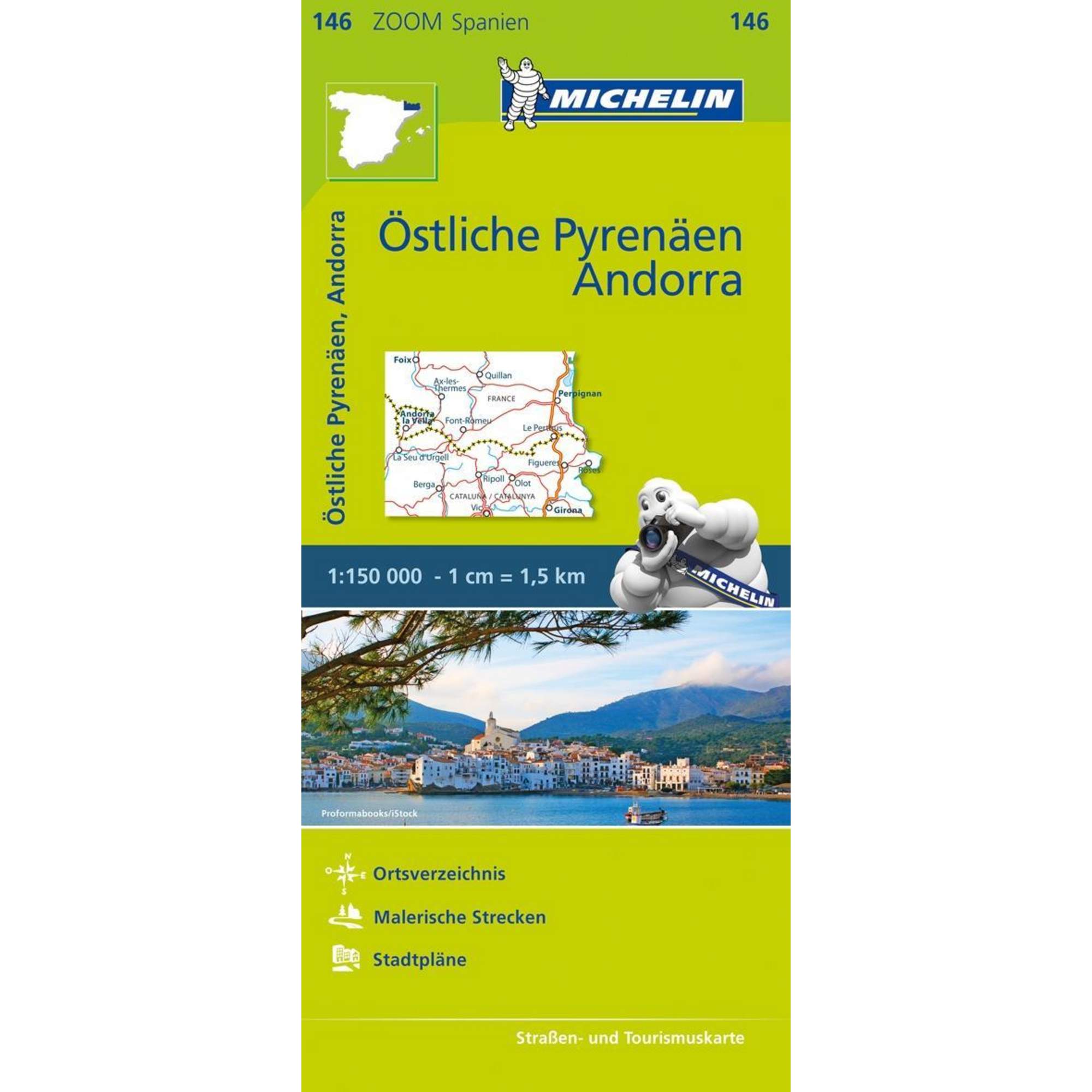 Michelin Zoomkarte Östliche Pyrenäen, Andorra 1 : 150 000