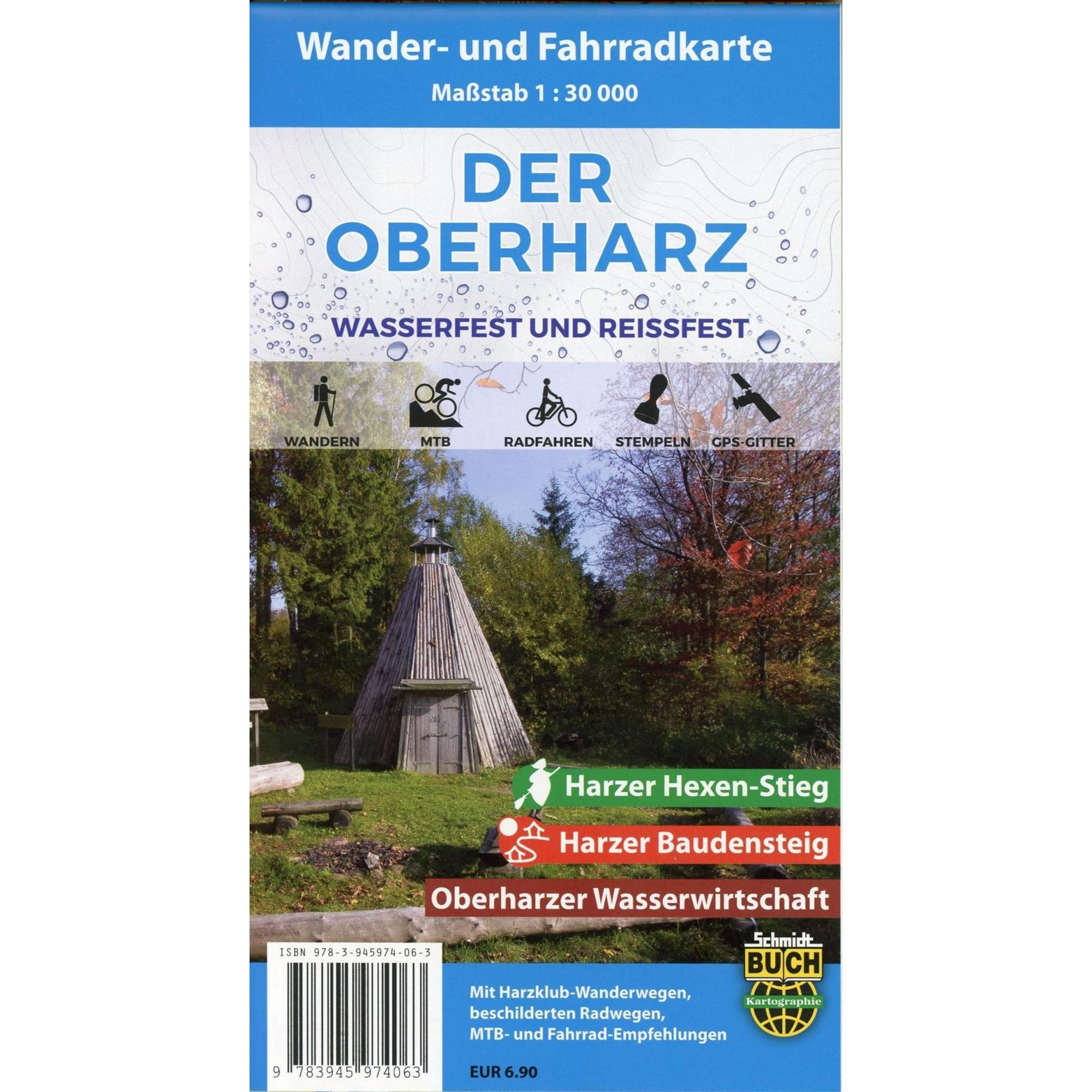 Der Oberharz Wander- und Fahrradkarte 1 : 30 000