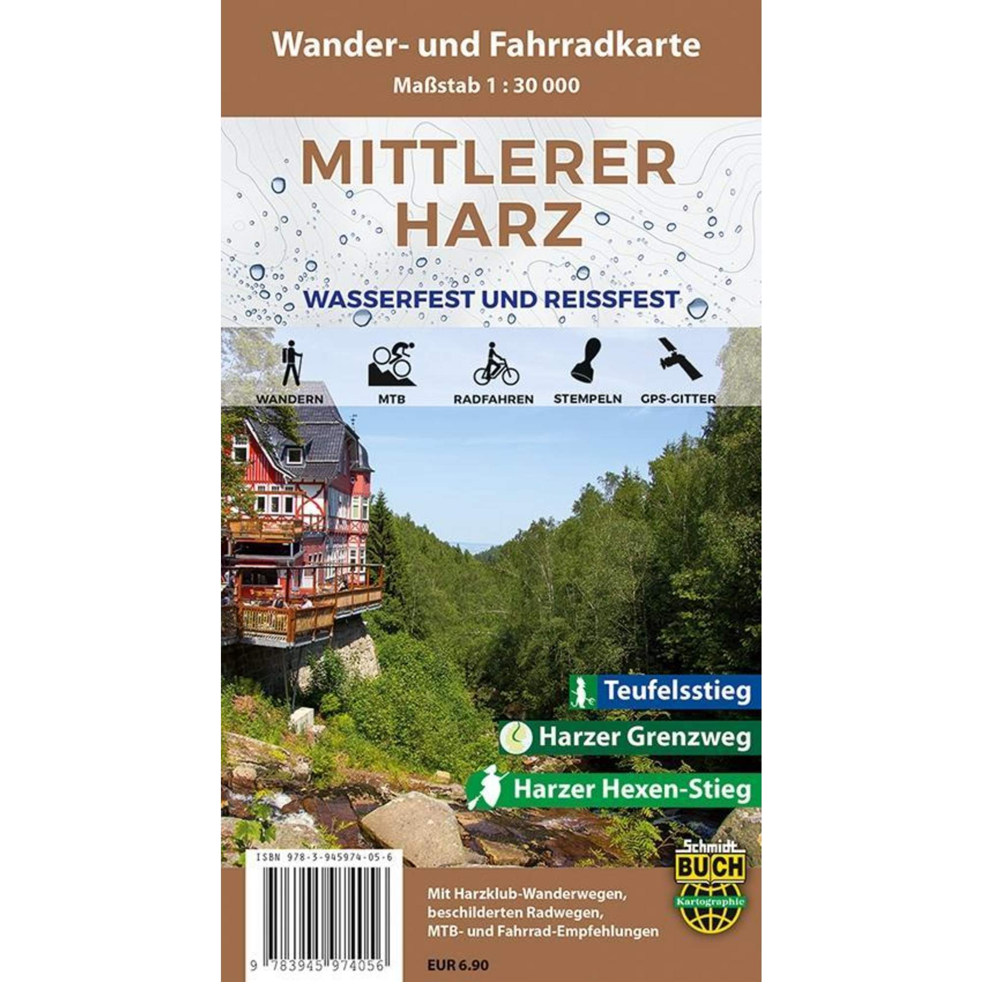 Mittlerer Harz Wander- und Fahrradkarte 1 : 30 000