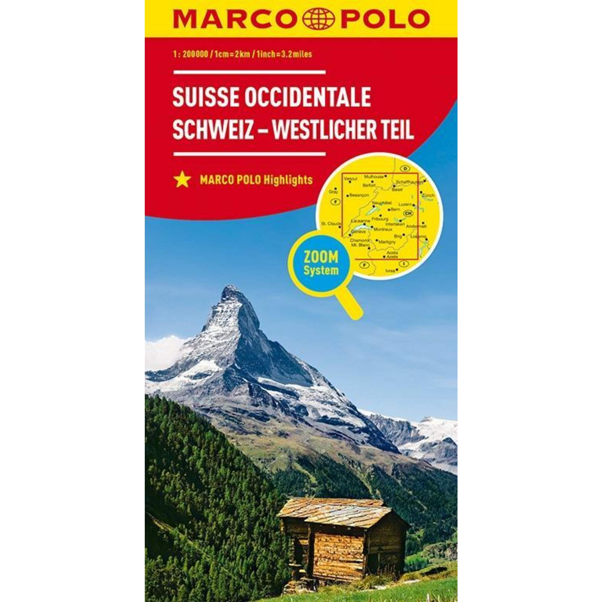 MARCO POLO Regionalkarte Schweiz Blatt 1 Schweiz - westlicher Teil 1:200 000
