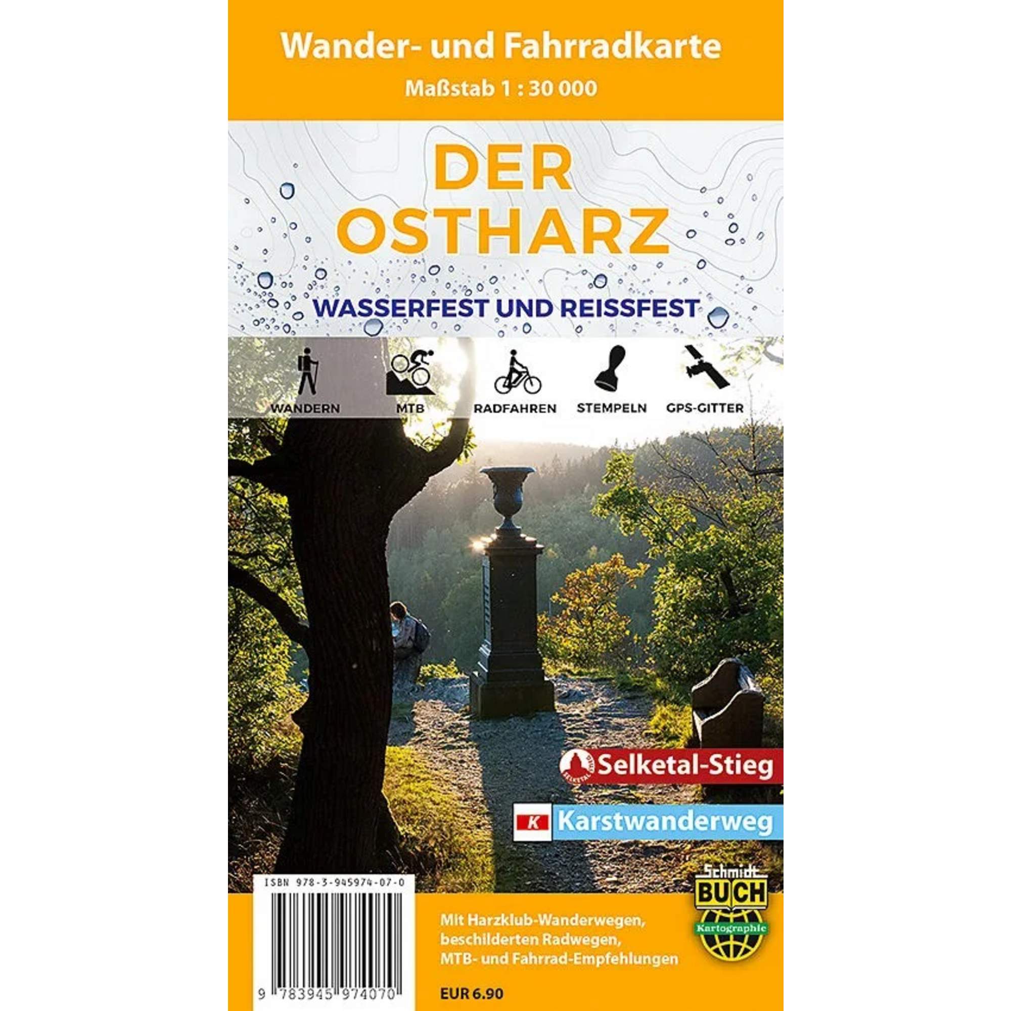 DER OSTHARZ WANDER- UND FAHRRADKARTE 1 : 30.000