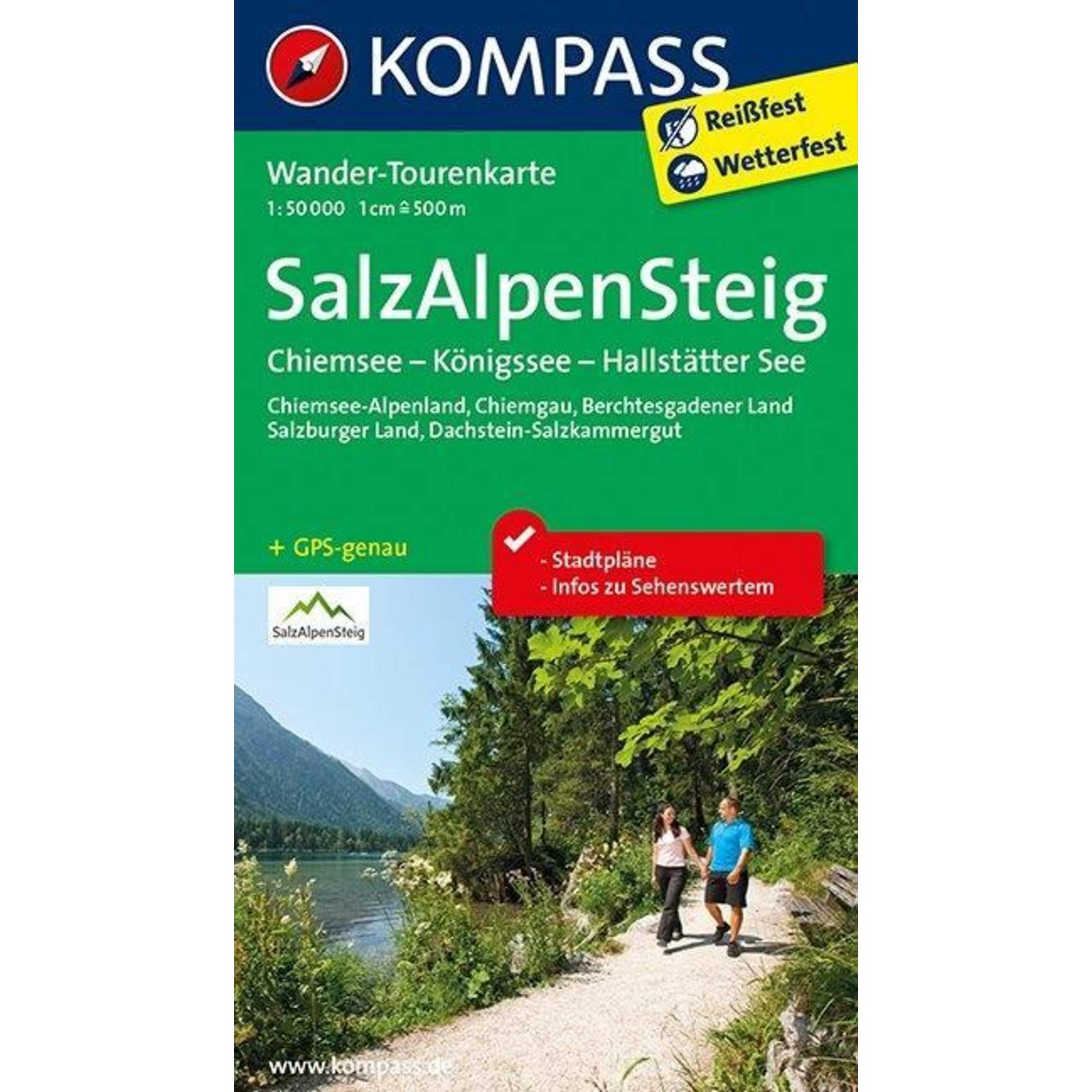 Salz-Alpen-Steig - Chiemsee - Königssee - Hallstätter See 1 : 50 000
