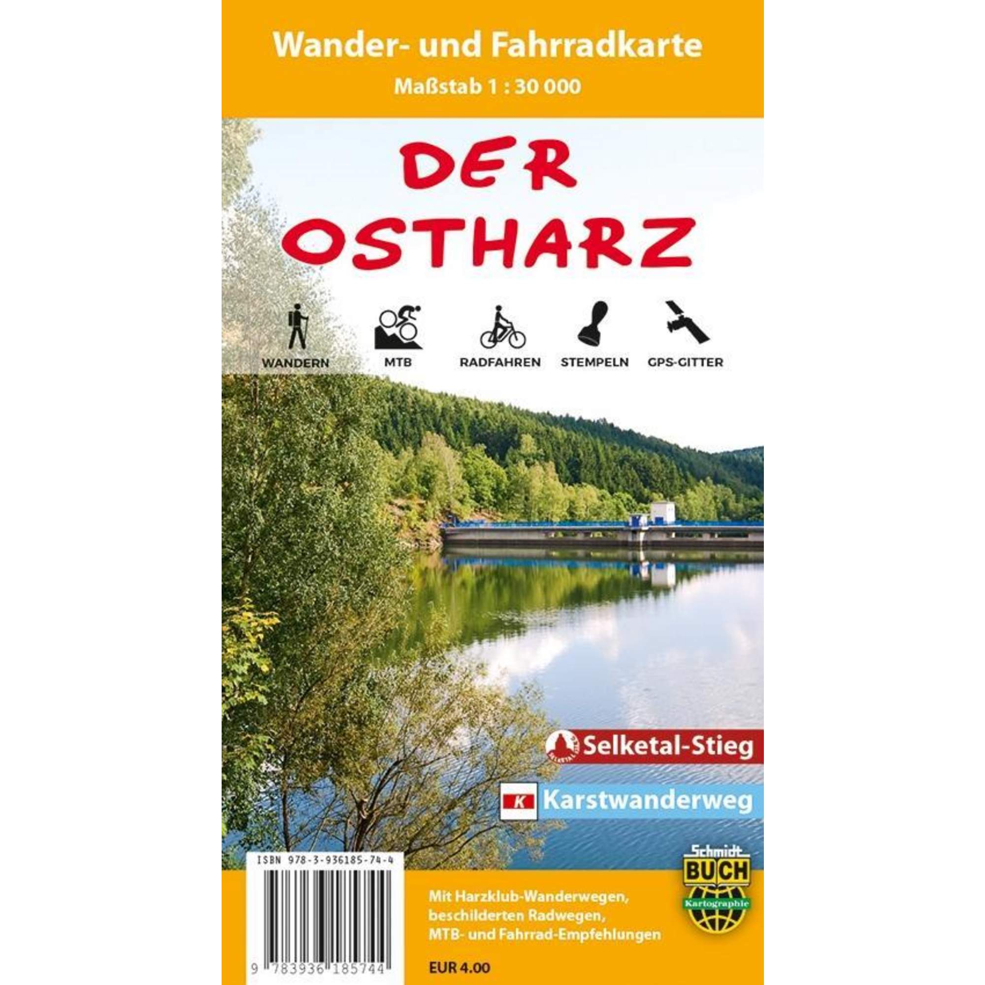 Ostharz 1 : 30 000 Wander- und Fahrradkarte