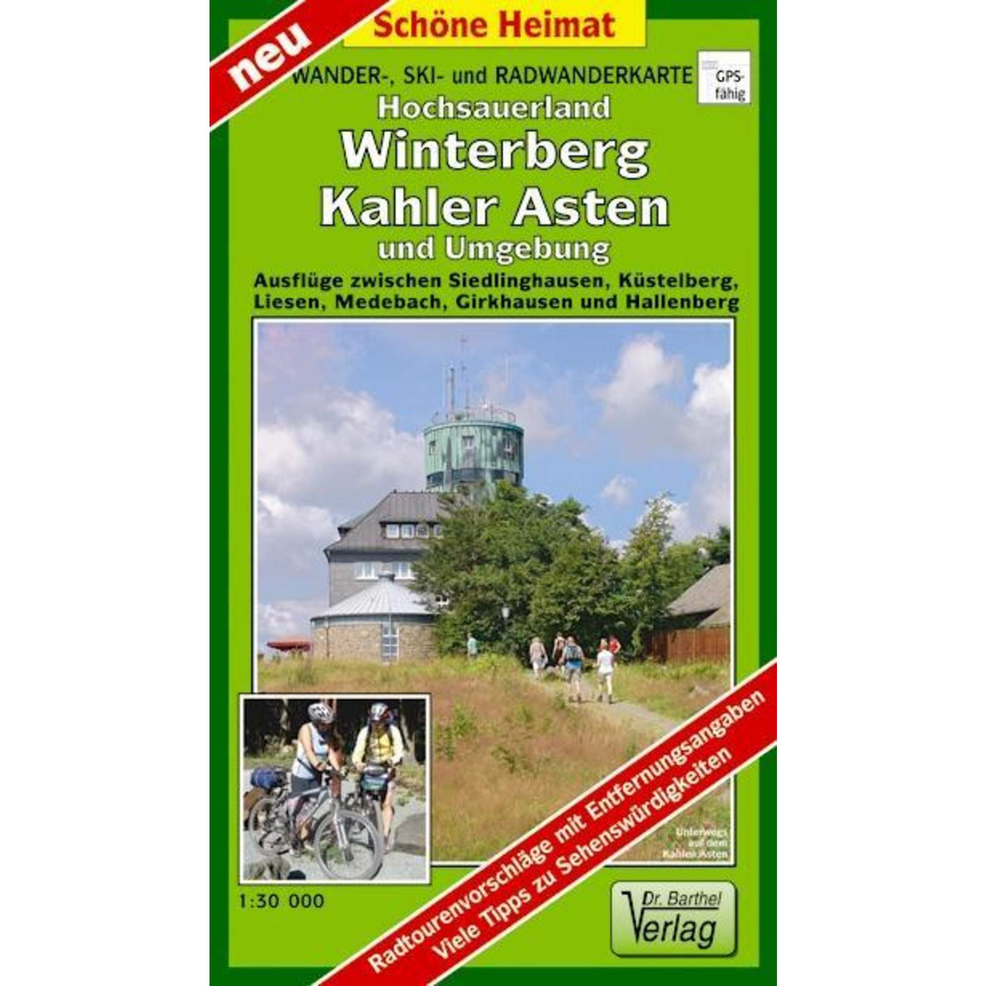 Wander-, Ski- und Radwanderkarte Hochsauerland, Winterberg, Kahler Asten und Umgebung 1:30 000