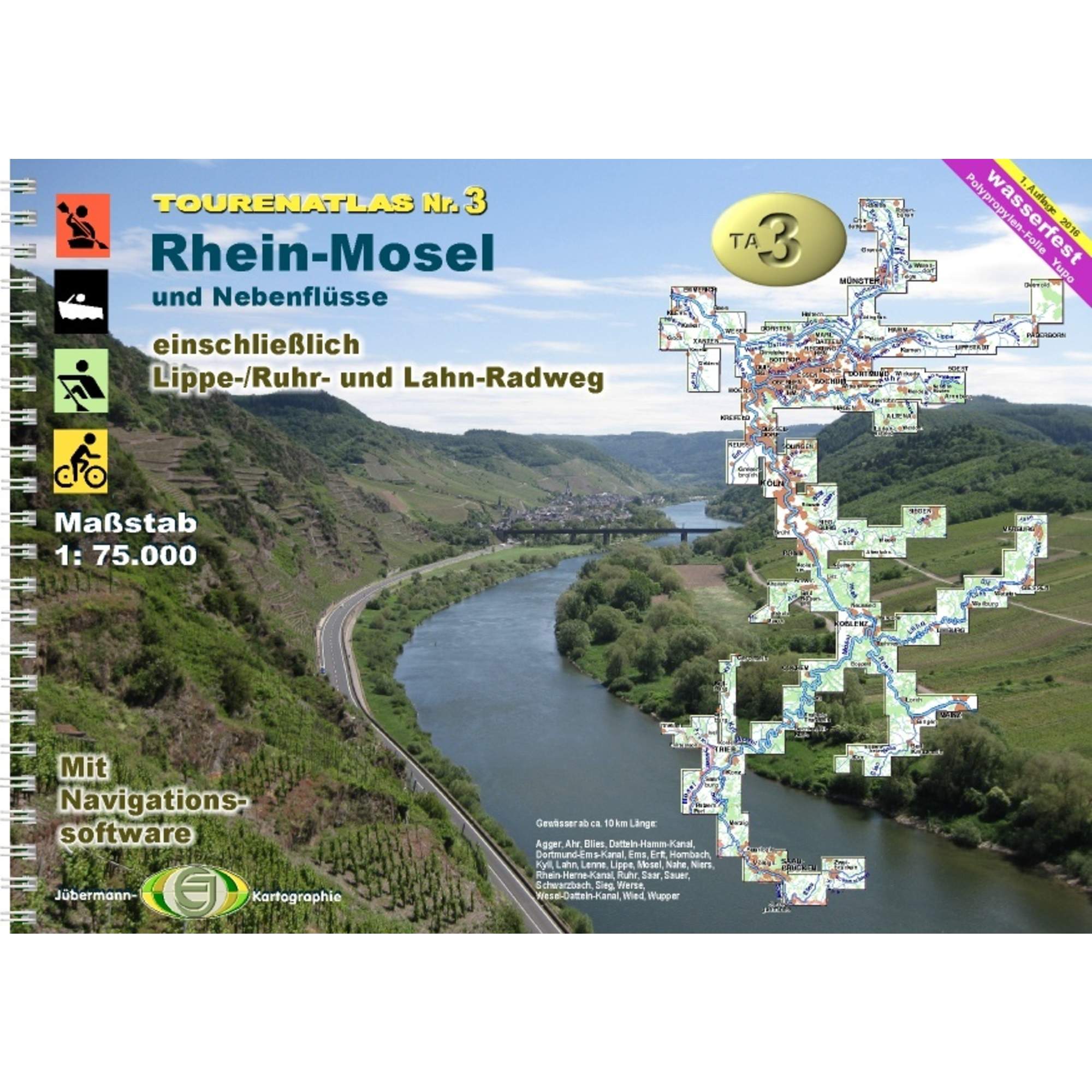 TOURENATLAS TA3 WASSERWANDERN 03 RHEIN-MOSEL
